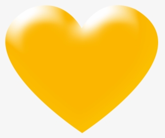3d Yellow Heart Png Transparent Background Image Download - Yellow Heart No Background, Png Download, Free Download