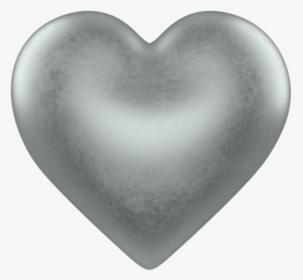 Silver 3d Love Heart With Transparent Background Valentine - Silver Heart Clipart, HD Png Download, Free Download