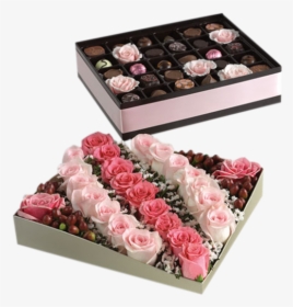 Box Of Chocolate And Flowers, HD Png Download, Free Download