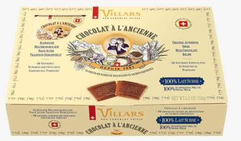 Villars Old Fashioned Alpine Swiss Milk Chocolate Tasting - Villars Chocolate, HD Png Download, Free Download