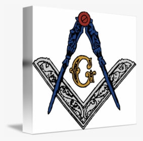 Masonic Square And Compass Greeting Cards - Freemason Symbols, HD Png Download, Free Download