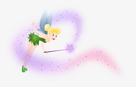 Tinker Bell Disney Fairies Pixie Dust Clip Art - Tinkerbell With Pixie Dust,  HD Png Download - kindpng