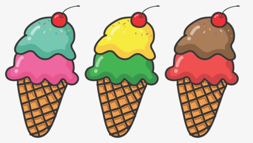 Three Ice Cream Cones Clip Arts, HD Png Download, Free Download