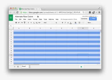 Alternate Row Colors In Google Sheets - Google Sheet Table Format, HD Png Download, Free Download