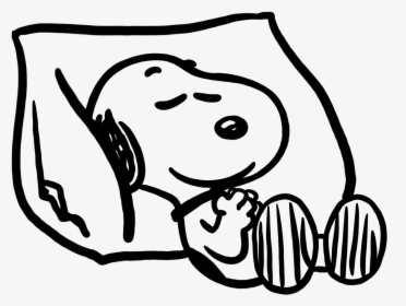#snoopy #pillow #sleeping #nap #asleep #freetoedit - Napping Black And White Clipart, HD Png Download, Free Download