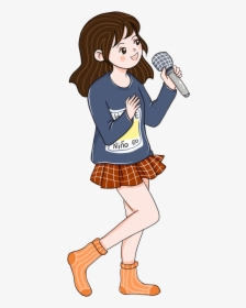 Cartoon Arm Png - Singing Girl Png, Transparent Png, Free Download