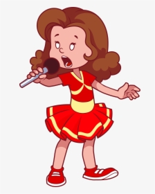 Clip Freeuse Download Cartoon Singing Girl Clip - Singing Girl Clipart, HD Png Download, Free Download