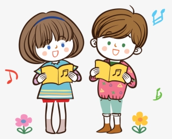 Child Computer File - Cartoon Children Singing Png, Transparent Png, Free Download