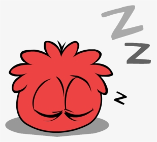 Sleeping Png 2 » Png Image - Club Penguin Puffles Red, Transparent Png, Free Download