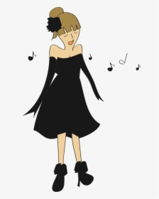 Shoulder,standing,art - Free Clipart Girl Singer, HD Png Download, Free Download