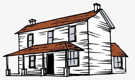 Clip Art Shack Vector Abandoned - Old Farm House Clipart, HD Png Download, Free Download