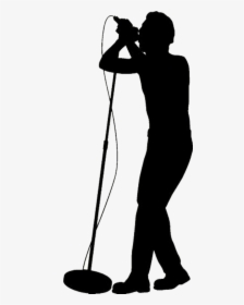 Singer Silhouette Singing Male Clip Art - Male Singer Silhouette Png, Transparent Png, Free Download