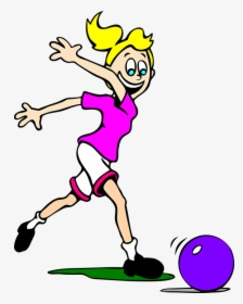 Soccer, Girl, Football, Cartoon, Active, Healthy - Roll The Ball Clipart, HD Png Download, Free Download