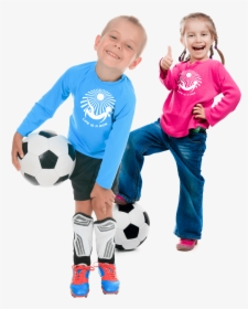 Kids Football Png - Boys And Girls Indoor Football, Transparent Png, Free Download