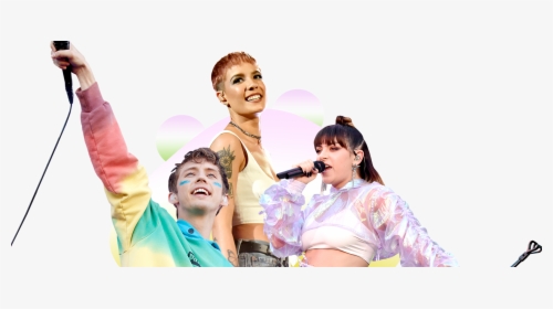 Pop Stars Halsey Charli Xcx And Troye Sivan In Performance - Charli Xcx 1999 Transparent, HD Png Download, Free Download