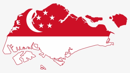 Singapore Flag In Country , Transparent Cartoons - Singapore National Day Map, HD Png Download, Free Download