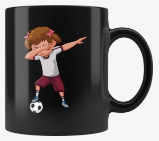 Soccer Girl Black Coffee Mug, Dabbing Soccer Lover - Mug, HD Png Download, Free Download
