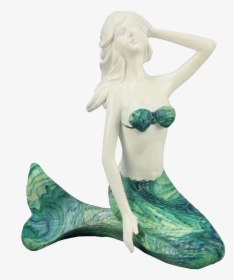 Kneeling Mermaid With Blue/green Tail - Mermaid Kneeling, HD Png Download, Free Download