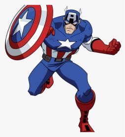 Hulk Clipart Captain America - Captain America Avengers Cartoon, HD Png Download, Free Download