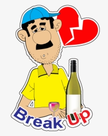 Break Up Sad Sticker - Cartoon, HD Png Download, Free Download