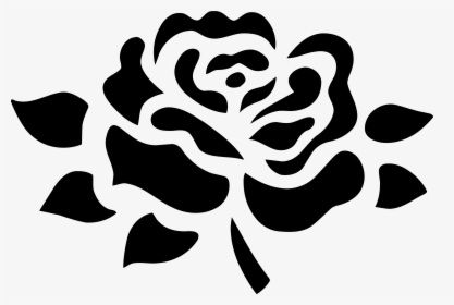 Stylised Rose Clip Arts - Black And White Png, Transparent Png, Free Download