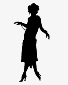 1920s Girl Png - 1920s Dress Silhouette, Transparent Png, Free Download