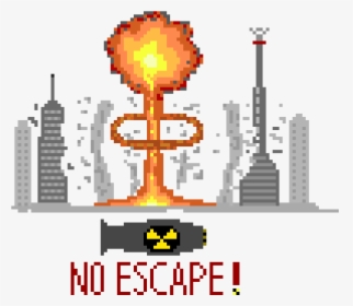 Nuke Explosion Png Banner Free Download - Nuclear Explosion Pixel Art, Transparent Png, Free Download