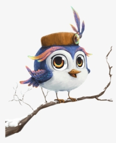 Bird Drawing Winter - Very Cute Bird Drawing, HD Png Download, Free Download