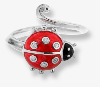 Nicole Barr Designs Sterling Silver Ladybug Ring-red - Locket, HD Png Download, Free Download