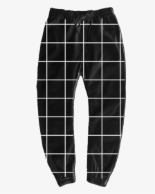 Black Grid Joggers - Surfboard, HD Png Download, Free Download