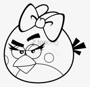 Free Png Download Girl Angry Birds Coloring Pages Png - Gree Angry Birds Drawing, Transparent Png, Free Download