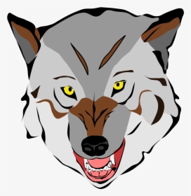 Grey Wolf Svg Clip Arts - Animated Wolf Face Png, Transparent Png, Free Download
