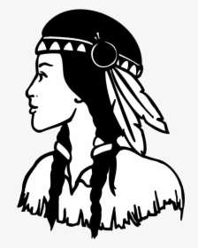 Native Americans In The United States Woman Clip Art - Native American People Drawing, HD Png Download, Free Download