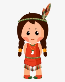 Native American Girl Clipar - Native American Girl Clipart, HD Png Download, Free Download