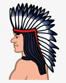 Indian Clipart Hat - Native American Hair Clip Art, HD Png Download, Free Download