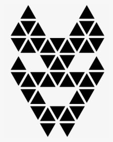 Polygonal Wolf Head - Triangular Pattern Symmetrical Shape, HD Png Download, Free Download