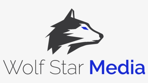 Wolf Star Media"s Wolf Head Logo With Type - Graphic Design Wolf, HD Png Download, Free Download