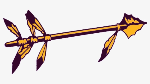 Maroon Gold Cut Image - Native American Spear, HD Png Download, Free Download