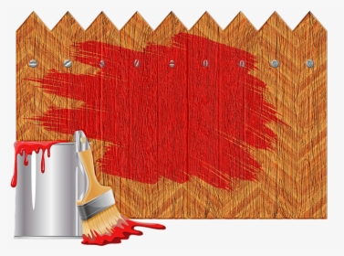 Painting Fence Paint Fence Wood Wooden Fence Old - Craft, HD Png Download, Free Download