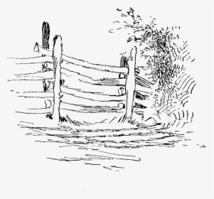 Old Wood Fence Drawing, HD Png Download, Free Download