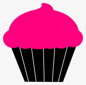 Transparent Cupcake Clipart Free - Pink Plain Cupcake Clipart, HD Png Download, Free Download