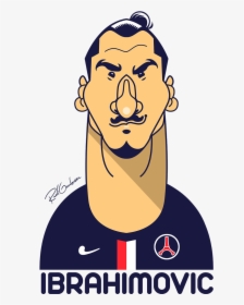 Transparent Funny Faces Clipart - Zlatan Ibrahimovic Cartoon Png, Png Download, Free Download