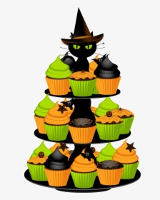 Halloween Cupcake Clipart - Halloween Birthday Cake Clip Art, HD Png Download, Free Download