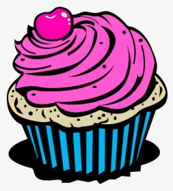 Cupcake Birthday Cake Muffin Clip Art - Cup Cake Clipart Black And White, HD Png Download, Free Download