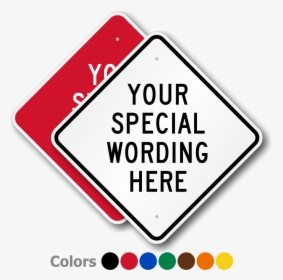 Customizable Diamond Shaped Sign Template - Traffic Sign, HD Png Download, Free Download