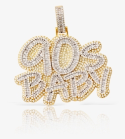 90"s Baby Baguette Diamond Pendant - Needlework, HD Png Download, Free Download