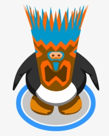 Blue Tiki Mask - Club Penguin Pumpkin Head, HD Png Download, Free Download