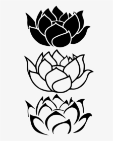 Flower, Lotus, Lotus Flower, Waterlily - Lotus Tattoo Designs Black And White, HD Png Download, Free Download