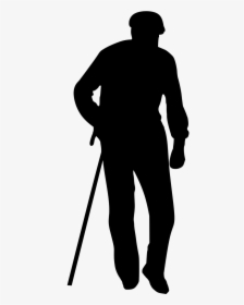 Best Walking Cane For Balance - Old Man Silhouette Png, Transparent Png, Free Download
