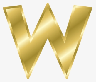 Effect Letters Alphabet Gold - Letter W Gold Png, Transparent Png, Free Download